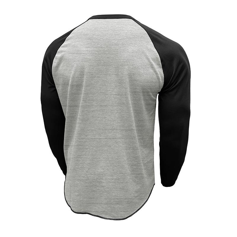 Men's Colorblock Raglan Crew Neck Long Sleeve T-Shirt