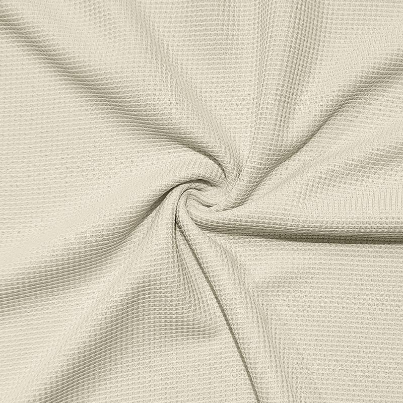 Men's Solid Color Knitted Waffle Loose Round Neck Long Sleeve T-Shirt