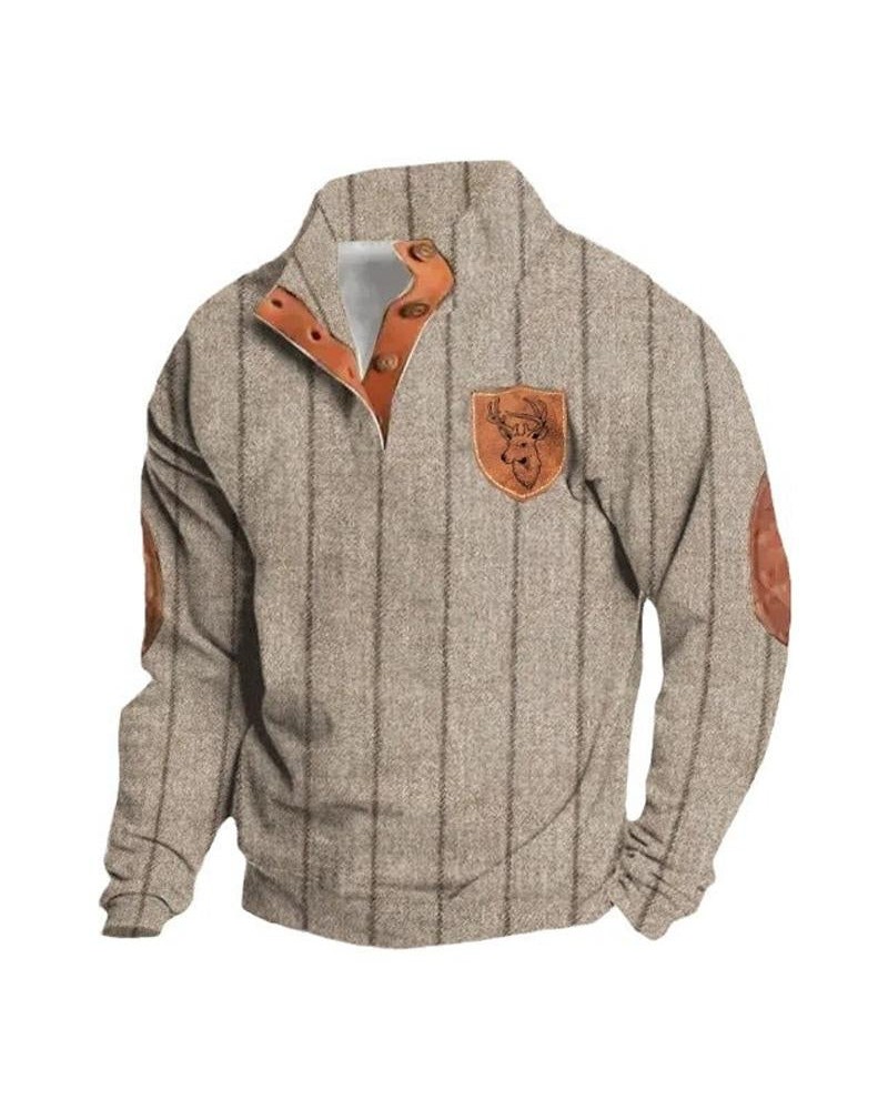 Men's Outdoor Casual Stand Collar Long Sleeve Sweatshirt