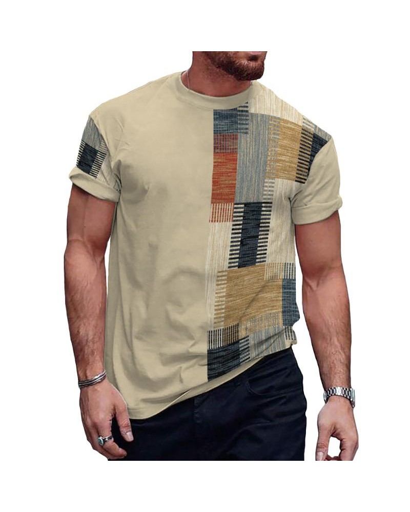 Men's Retro Ethnic Style Short-sleeved T-shirt