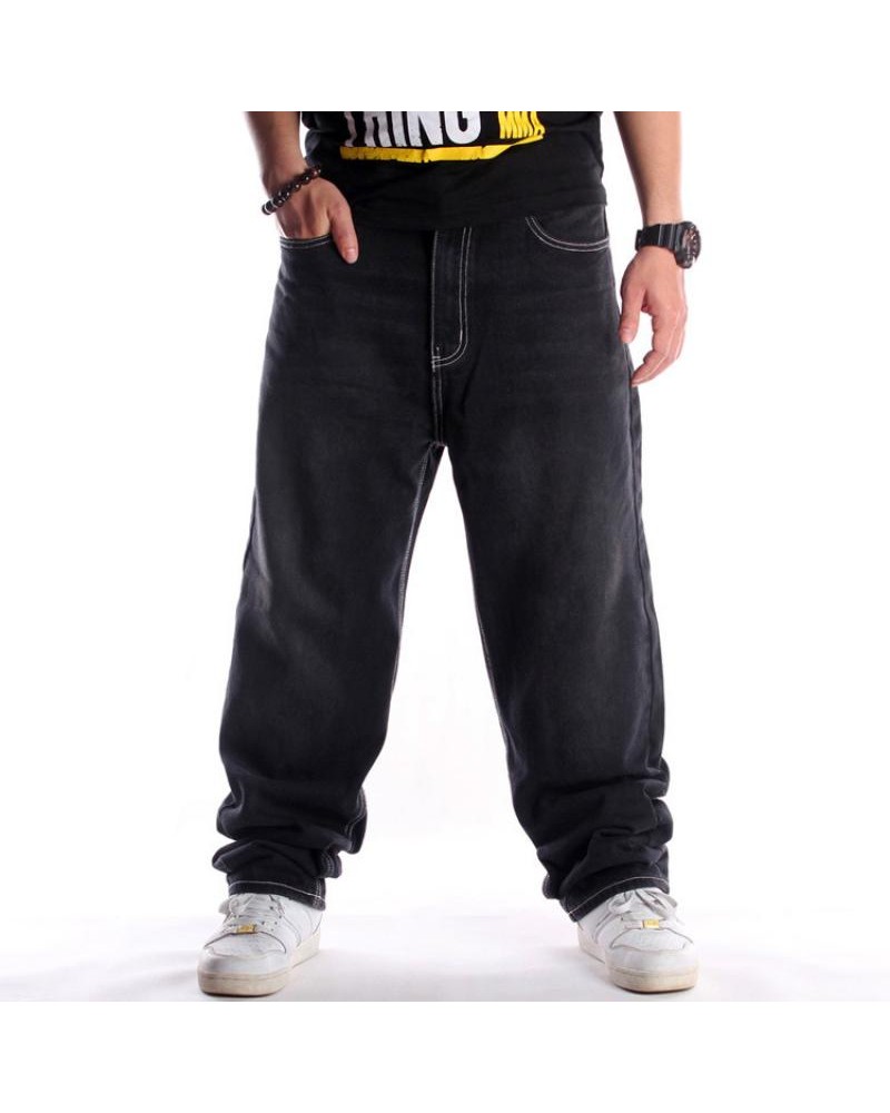 Men's Vintage Washed Distressed Loose Jeans
